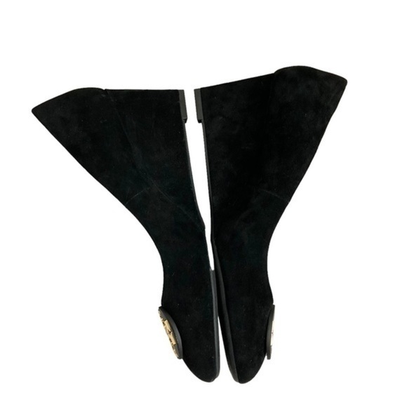 Tory Burch suede leather Claire closed toe wedge heel shoes new without box - Picture 3 of 16
